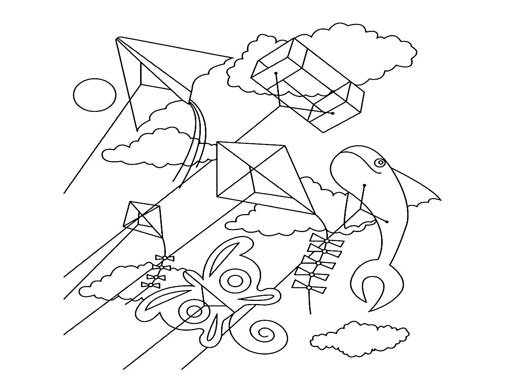 Vliegers in de lucht