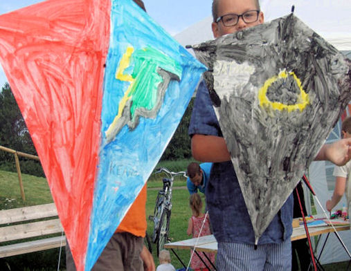 Zelf gemaakte vlieger